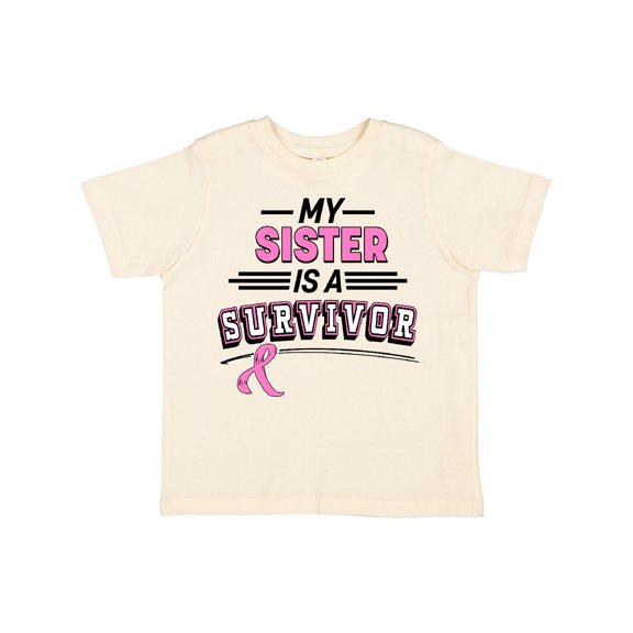 Inktastic My Sister is a Survivor Breast Cancer Awareness Boys or Girls Toddler T-Shirt