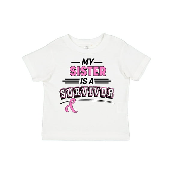 Inktastic My Sister is a Survivor Breast Cancer Awareness Boys or Girls Toddler T-Shirt