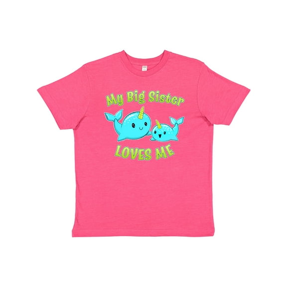 Inktastic My Sister loves me- cute narwhal Youth T-Shirt