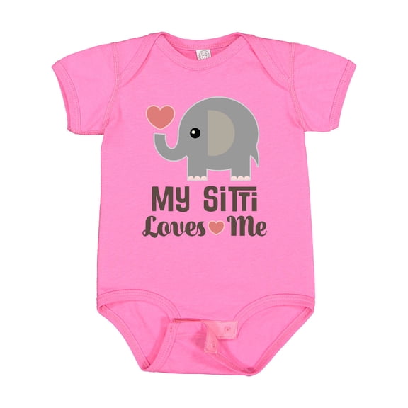 Inktastic My Sitti Loves Me Grandchild Boys or Girls Baby Bodysuit