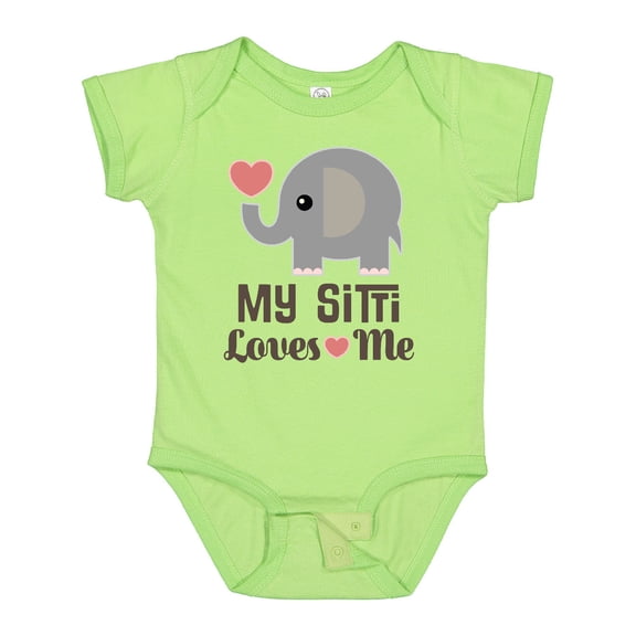 Inktastic My Sitti Loves Me Grandchild Boys or Girls Baby Bodysuit