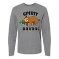 thumbnail image 1 of Inktastic My Spirit Animal is a Sloth with Sloth Illustration Long Sleeve T-Shirt, 1 of 5