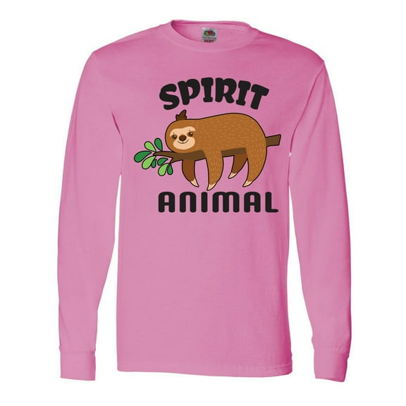 Inktastic My Spirit Animal is a Sloth with Sloth Illustration Long Sleeve T-Shirt