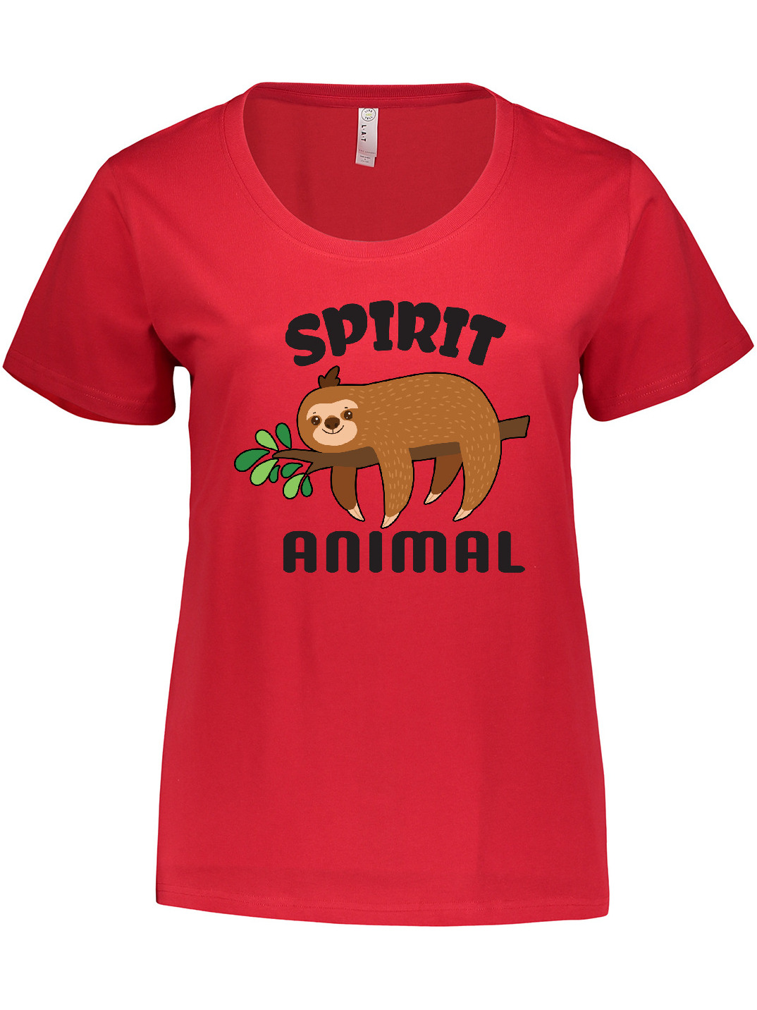Inktastic My Spirit Animal is a Sloth with Sloth Illustration Women's Plus Size T-Shirt - image 1 of 4