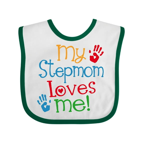 Inktastic My Stepmom Loves Me Boys or Girls Baby Bib