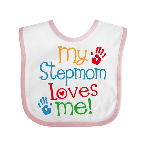 Inktastic My Stepmom Loves Me Boys or Girls Baby Bib