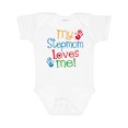 thumbnail image 1 of Inktastic My Stepmom Loves Me Boys or Girls Baby Bodysuit, 1 of 5