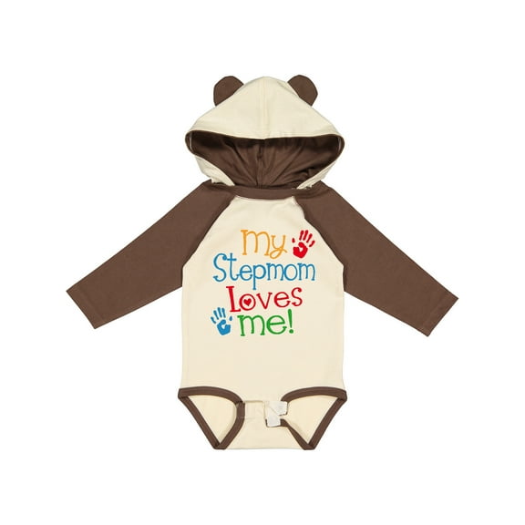 Inktastic My Stepmom Loves Me Boys or Girls Long Sleeve Baby Bodysuit
