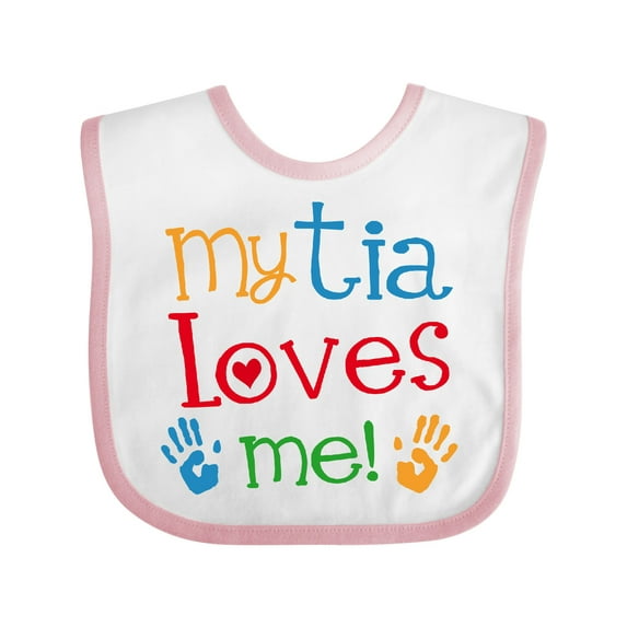Inktastic My Tia Loves Me Boys or Girls Baby Bib