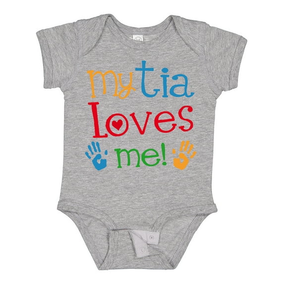 Inktastic My Tia Loves Me Boys or Girls Baby Bodysuit