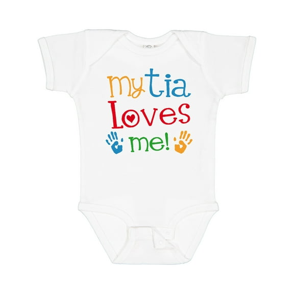 Inktastic My Tia Loves Me Boys or Girls Baby Bodysuit