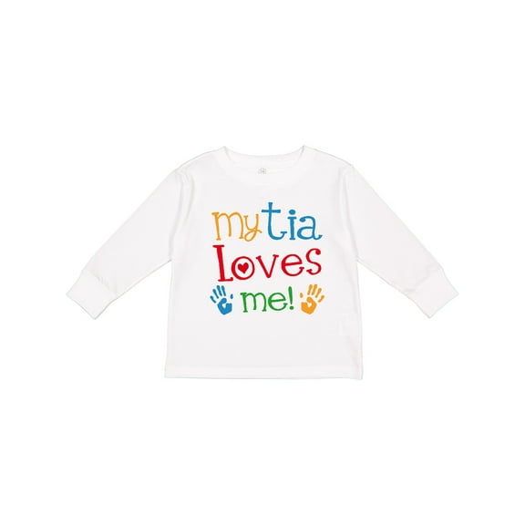 Inktastic My Tia Loves Me Boys or Girls Long Sleeve Toddler T-Shirt