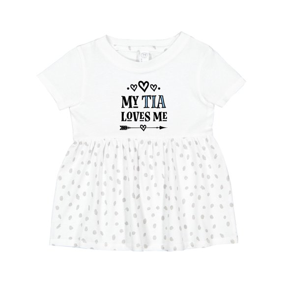 Inktastic My Tia Loves Me Childs Girls Baby Dress