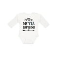 thumbnail image 1 of Inktastic My Tia Loves Me Childs Girls Long Sleeve Baby Bodysuit, 1 of 5