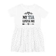 thumbnail image 1 of Inktastic My Tia Loves Me Childs Girls Toddler Dress, 1 of 5