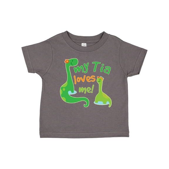 Inktastic My Tia Loves Me Dinosaur Boys Toddler T-Shirt