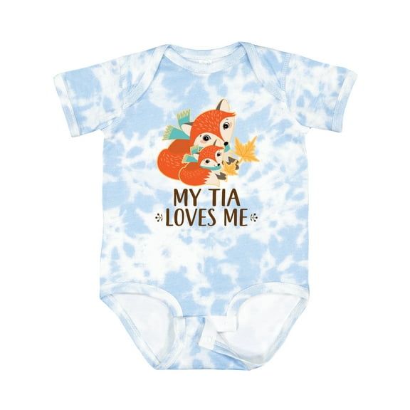Inktastic My Tia Loves Me Fox Niece Nephew Boys or Girls Baby Bodysuit