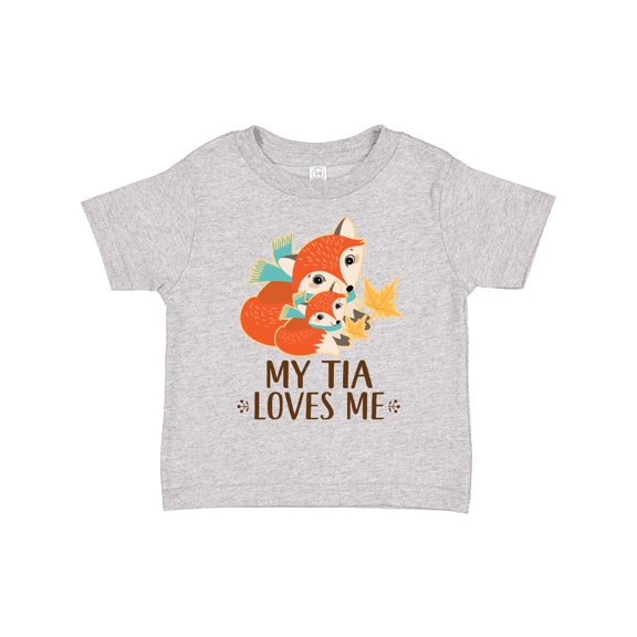 Inktastic My Tia Loves Me Fox Niece Nephew Gift Boys or Girls Toddler T-Shirt