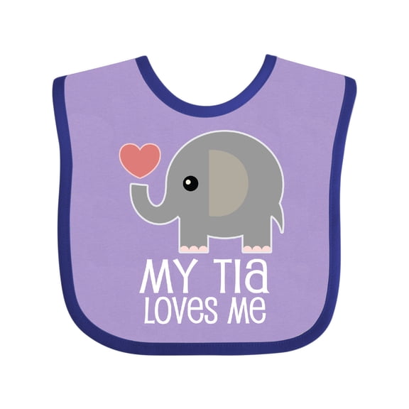 Inktastic My Tia Loves Me Grandchild Boys or Girls Baby Bib
