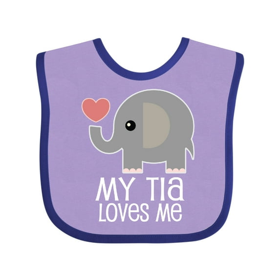 Inktastic My Tia Loves Me Grandchild Boys or Girls Baby Bib