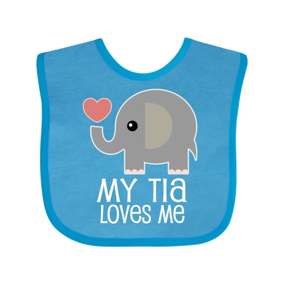 Inktastic My Tia Loves Me Grandchild Boys or Girls Baby Bib