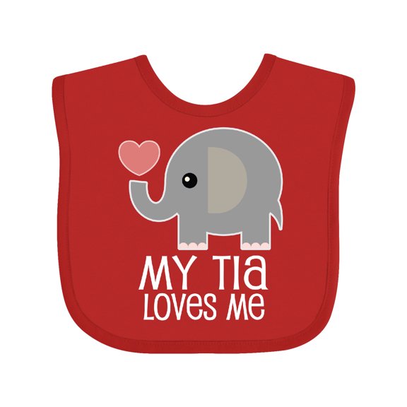 Inktastic My Tia Loves Me Grandchild Boys or Girls Baby Bib