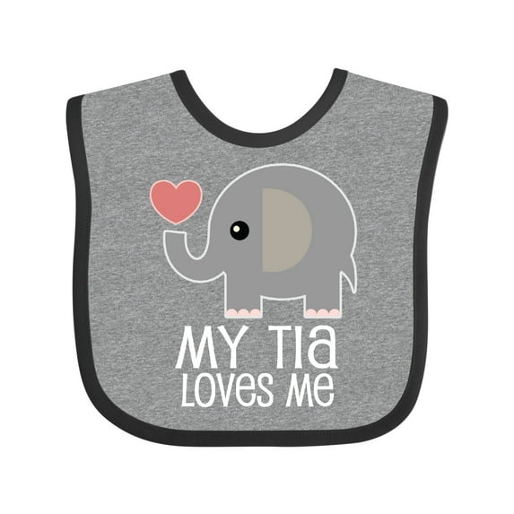 Inktastic My Tia Loves Me Grandchild Boys or Girls Baby Bib