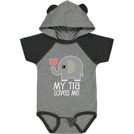 Inktastic My Tia Loves Me Grandchild Boys or Girls Baby Bodysuit