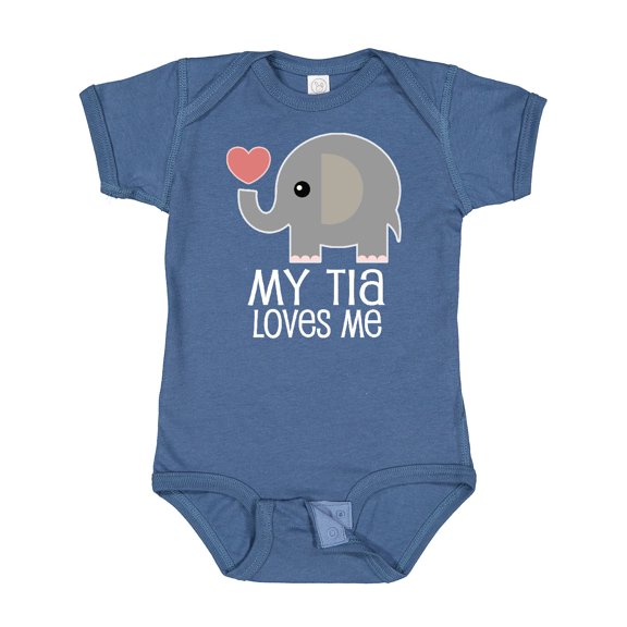 Inktastic My Tia Loves Me Grandchild Boys or Girls Baby Bodysuit