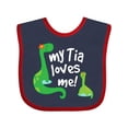 thumbnail image 1 of Inktastic My Tia Loves Me Nephew Boys Baby Bib, 1 of 4