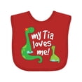 thumbnail image 1 of Inktastic My Tia Loves Me Nephew Boys Baby Bib, 1 of 4
