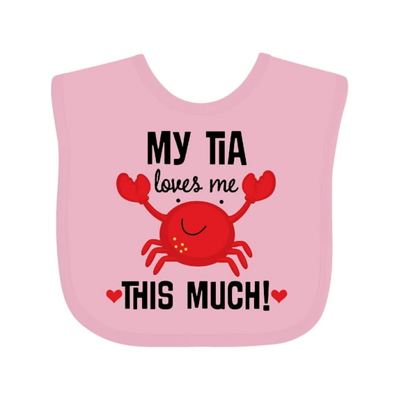 Inktastic My Tia Loves Me Nephew Boys or Girls Baby Bib