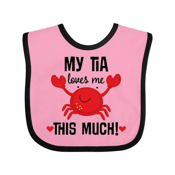 Inktastic My Tia Loves Me Nephew Boys or Girls Baby Bib
