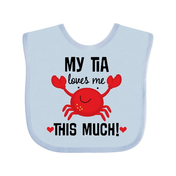Inktastic My Tia Loves Me Nephew Boys or Girls Baby Bib