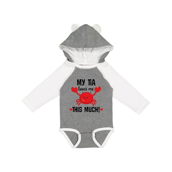 Inktastic My Tia Loves Me Nephew Boys or Girls Long Sleeve Baby Bodysuit