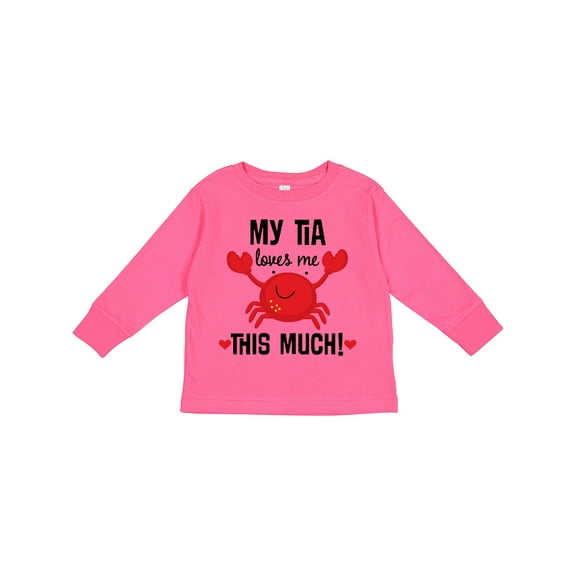 Inktastic My Tia Loves Me Nephew Boys or Girls Long Sleeve Toddler T-Shirt