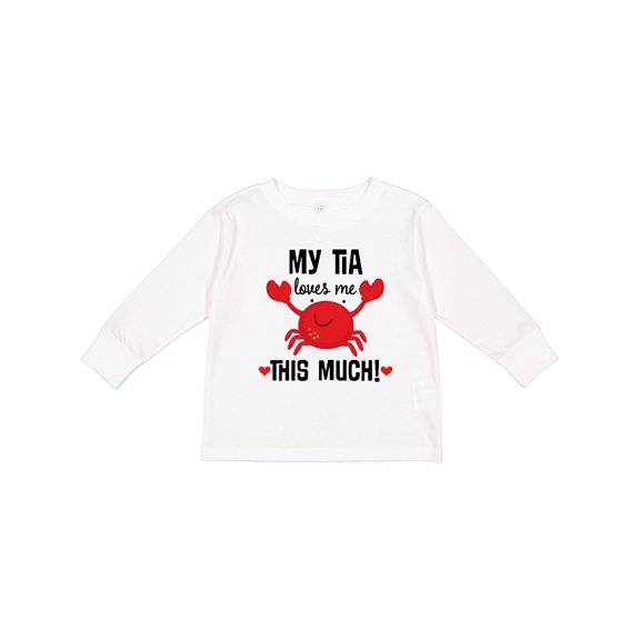 Inktastic My Tia Loves Me Nephew Boys or Girls Long Sleeve Toddler T-Shirt