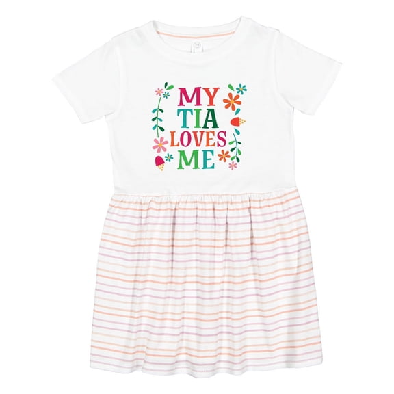 Inktastic My Tia Loves Me Niece Girls Toddler Dress