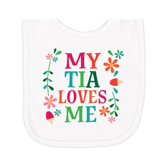 Inktastic My Tia Loves Me Niece Newborn Bib