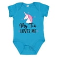 thumbnail image 1 of Inktastic My Tia Loves Me Unicorn Girls Baby Bodysuit, 1 of 5