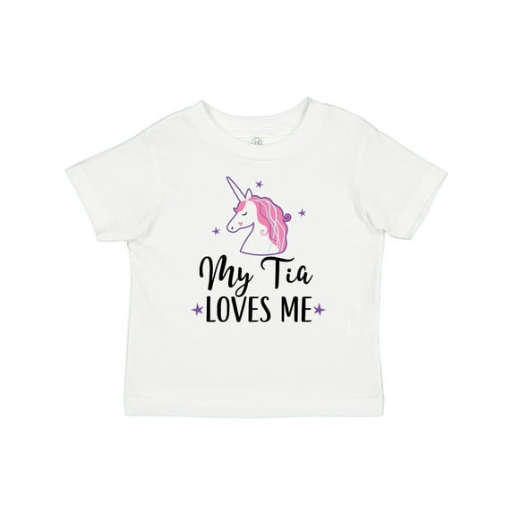 Inktastic My Tia Loves Me Unicorn Girls Baby T-Shirt