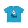 thumbnail image 1 of Inktastic My Tia Loves Me Unicorn Girls Baby T-Shirt, 1 of 5