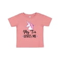 thumbnail image 1 of Inktastic My Tia Loves Me Unicorn Girls Baby T-Shirt, 1 of 5