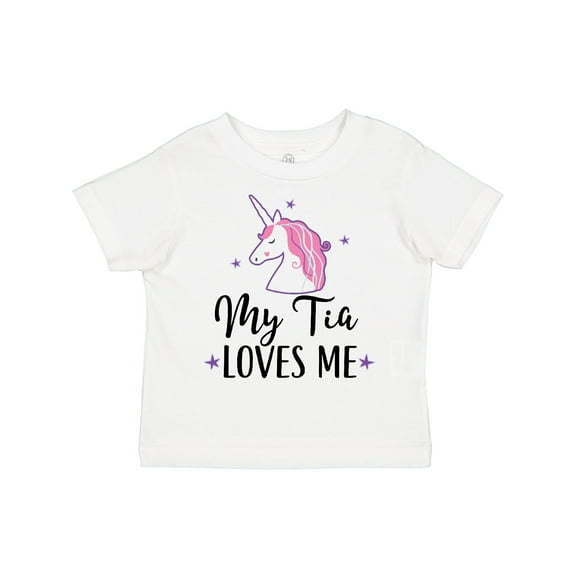 Inktastic My Tia Loves Me Unicorn Girls Toddler T-Shirt