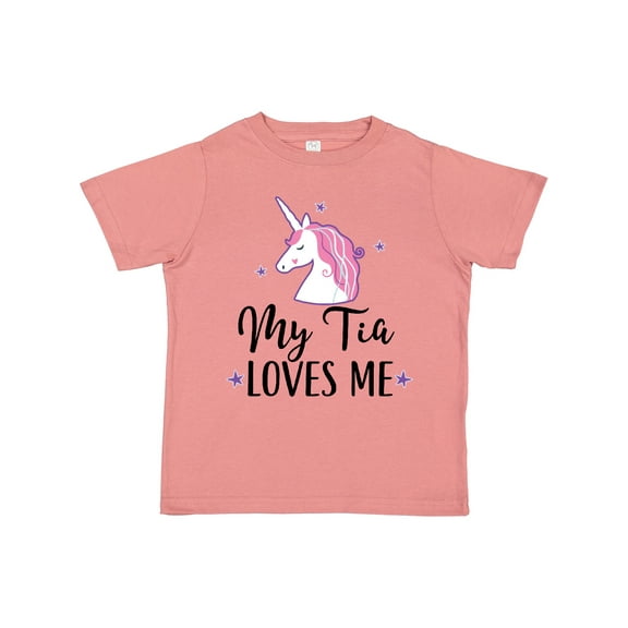 Inktastic My Tia Loves Me Unicorn Girls Toddler T-Shirt