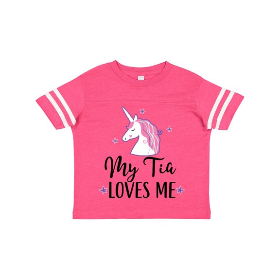 Inktastic My Tia Loves Me Unicorn Girls Toddler T-Shirt