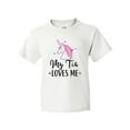 thumbnail image 1 of Inktastic My Tia Loves Me Unicorn Youth T-Shirt, 1 of 5