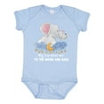 thumbnail image 1 of Inktastic My Tia Loves Me to the Moon and Back Elephant Family Boys or Girls Baby Bodysuit, 1 of 5
