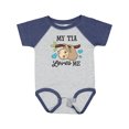 thumbnail image 1 of Inktastic My Tia Loves Me with Sloth and Hearts Boys or Girls Baby Bodysuit, 1 of 5
