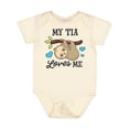 thumbnail image 1 of Inktastic My Tia Loves Me with Sloth and Hearts Boys or Girls Baby Bodysuit, 1 of 5
